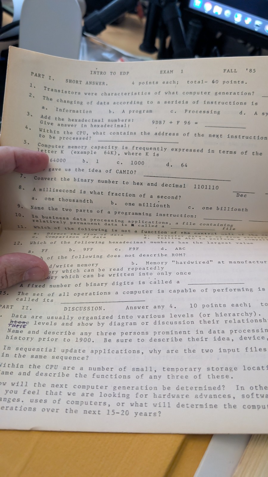 Computers: Concepts and Uses Plus Notes, Project Info And Tests. A Time Capsule!