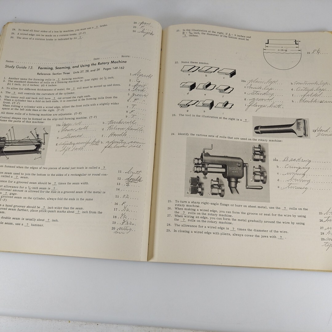 Workbook For General Metals Second Edition by John Feirer 1960 Illustrated PB