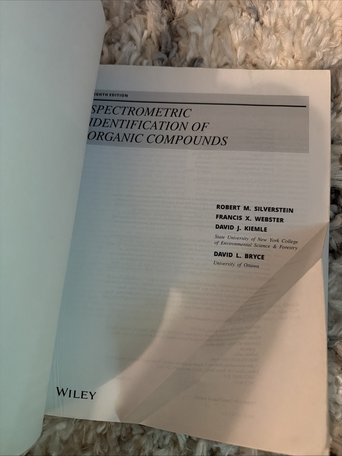 Spectrometric Identification of Organic Compounds – Paperback – GOOD